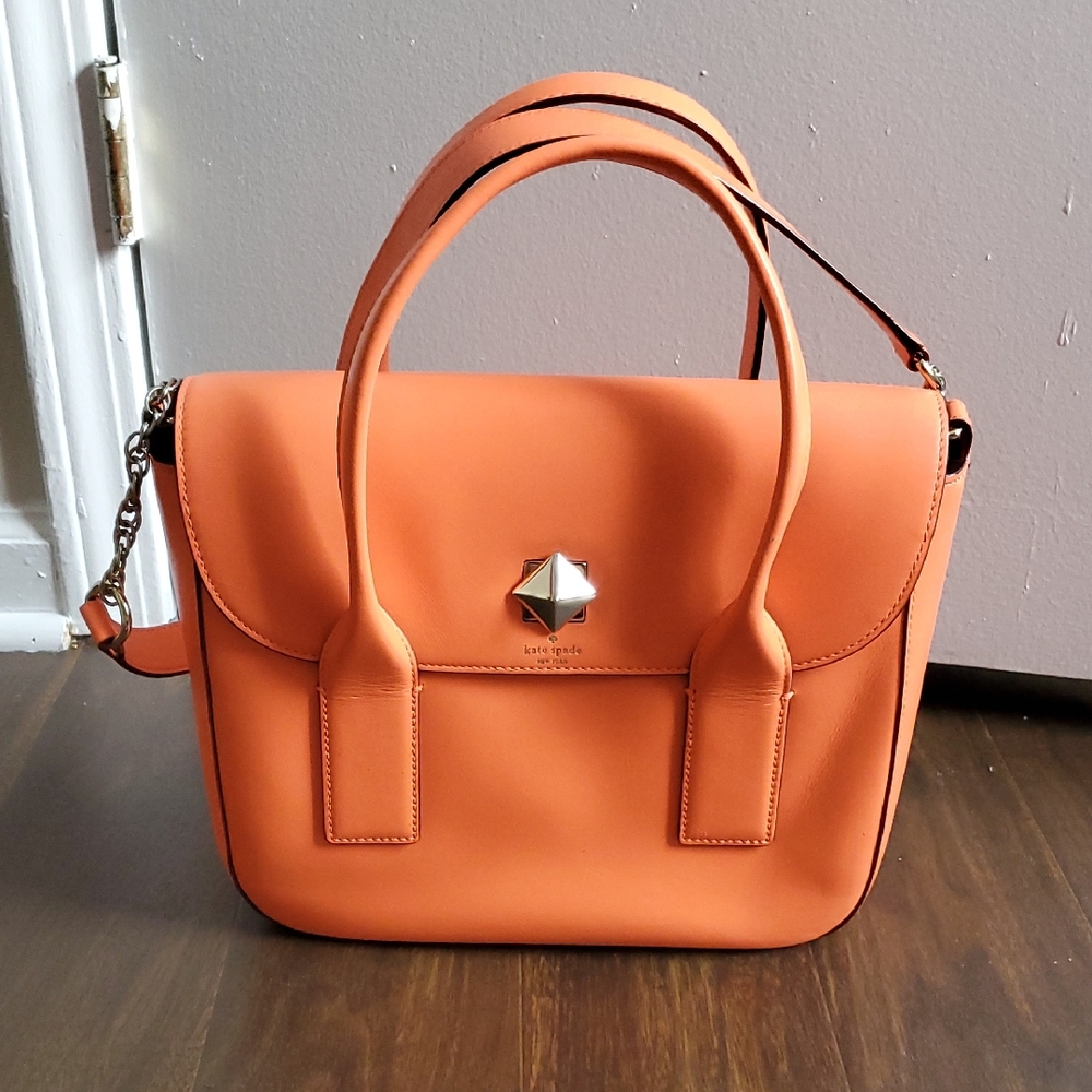 Orange Leather Handbag